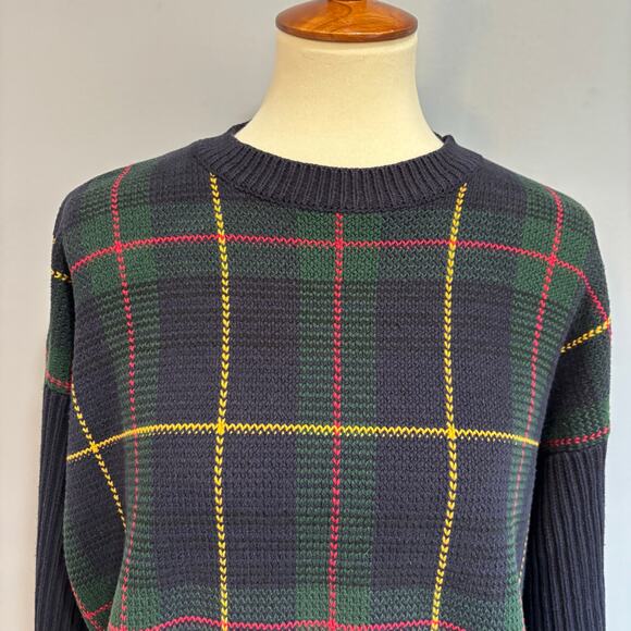 VINTAGE 90s TOMMY HILFIGER PLAID SWEATER, Size XL - Picture 5 of 7